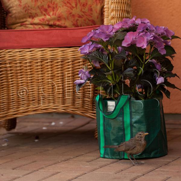 Pflanztasche "Minigarten" rund, mit Griffschlaufen
