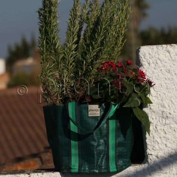 Pflanztasche "Minigarten" rund, mit Griffschlaufen