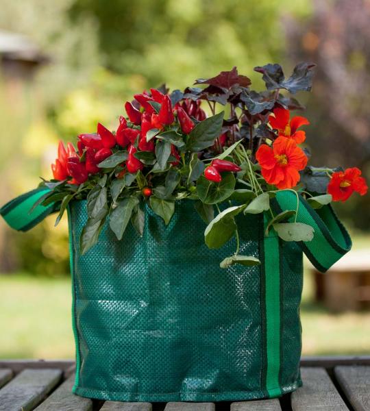 Pflanztasche "Minigarten" rund, mit Griffschlaufen