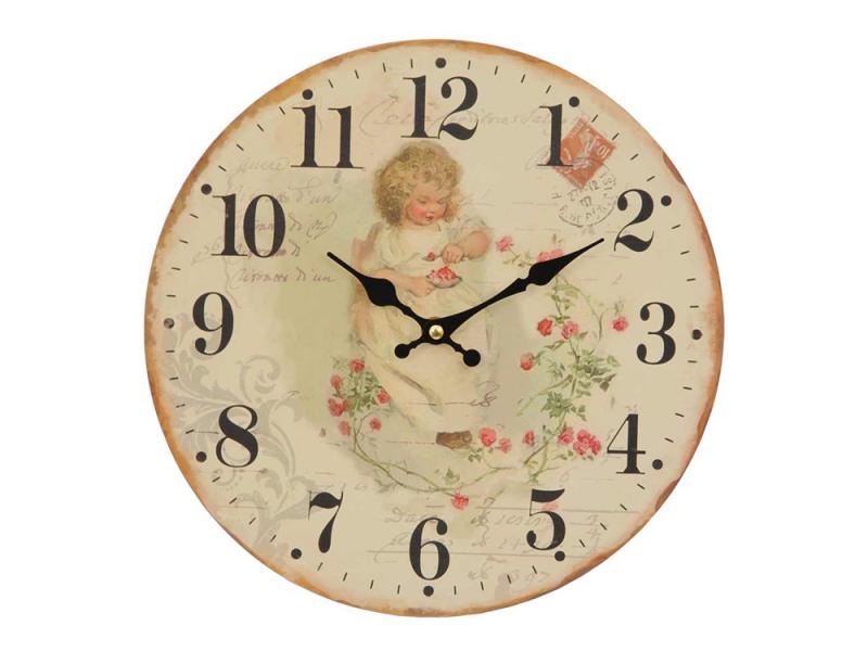 Nostalgische Wanduhr  Blumenkind