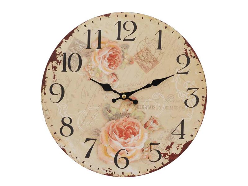Nostalgie-Wanduhr Rose Garden