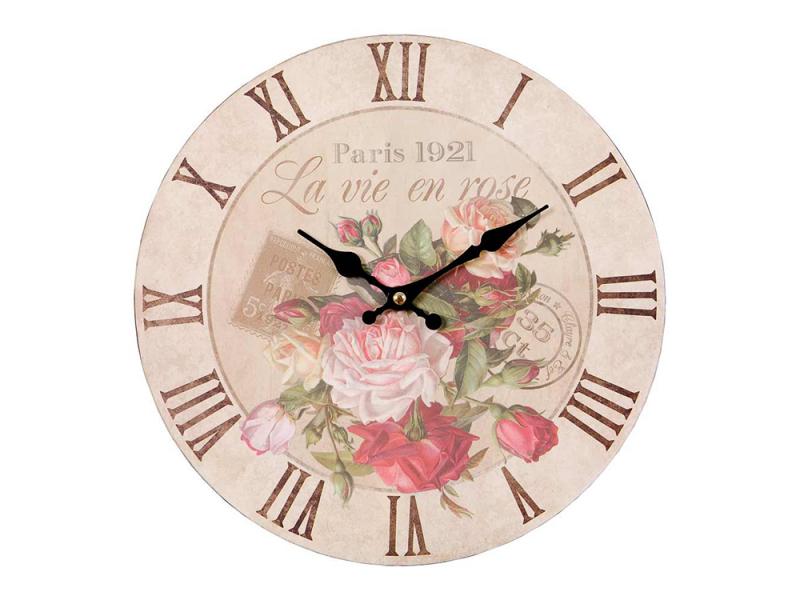 Vintage Wanduhr La vie en rose